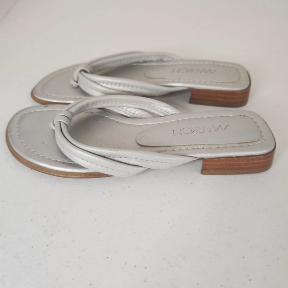 Markon Silver Thong Slip on Sandal size 6m - Picture 3 of 7